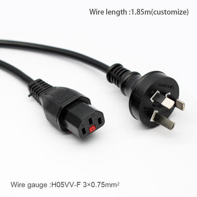 Quality  3 Wire Aus Power Cable 220v Ac 1.8m IEC C5 PC Extension Cord for samsung Tv factory