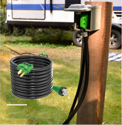 Quality  50 Amp 10 Gauge Pure Copper RV Power Cord Shore Power Cable for Heavy Duty RV and Generator Use factory