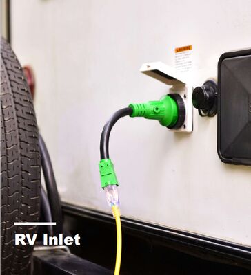 50 Amp Waterproof RV Power Inlet Kit with Pure Copper Conductors for Shore Power Connection