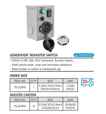 50-amp NEMA 14-50R and 30-amp TT-30R RV Power Distribution Pedestal with 20-amp GFCI Duplex for Campground Power Station