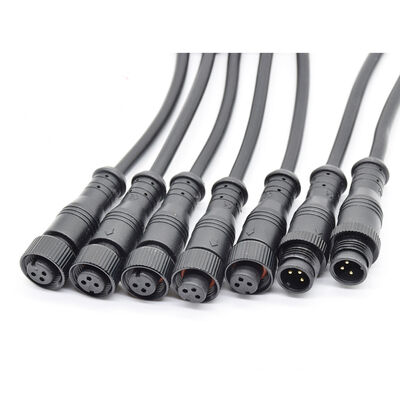 Waterproof Plug M12 Indoor/Outdoor  Waterproof Power Connector 2-6 Core  Plug with Metal Nut Dustproof