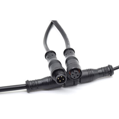 Waterproof Plug M12 Indoor/Outdoor  Waterproof Power Connector 2-6 Core  Plug with Metal Nut Dustproof