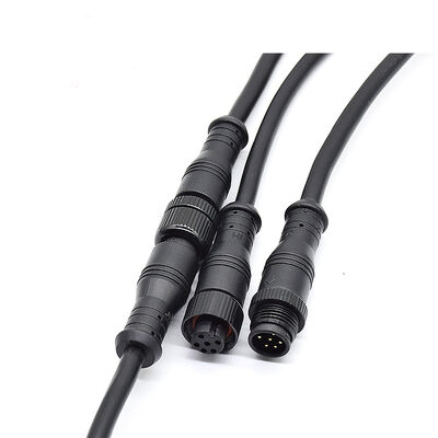 Waterproof Plug M12 Waterproof Mount 2pin  Plug Socket Power Cable Copper Contact M12LED Lighting Devices