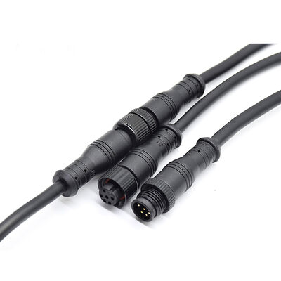 Waterproof Plug M12 Waterproof Mount 2pin  Plug Socket Power Cable Copper Contact M12LED Lighting Devices